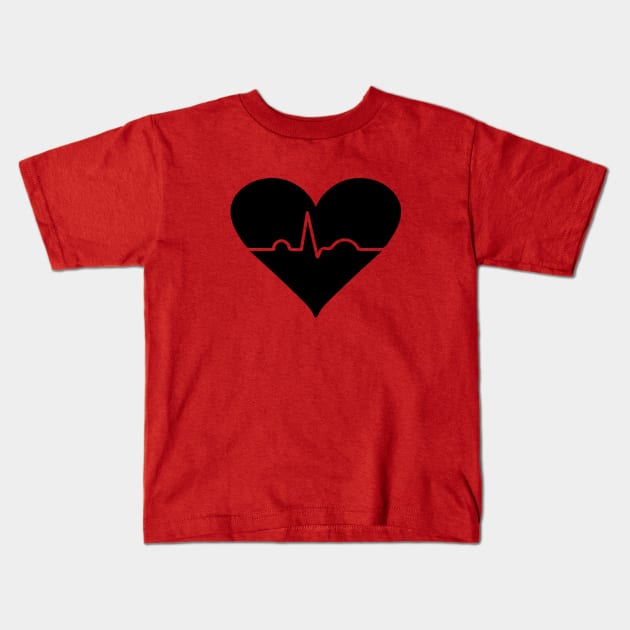 Heart and a heartbeat Kids T-Shirt by Srichusa